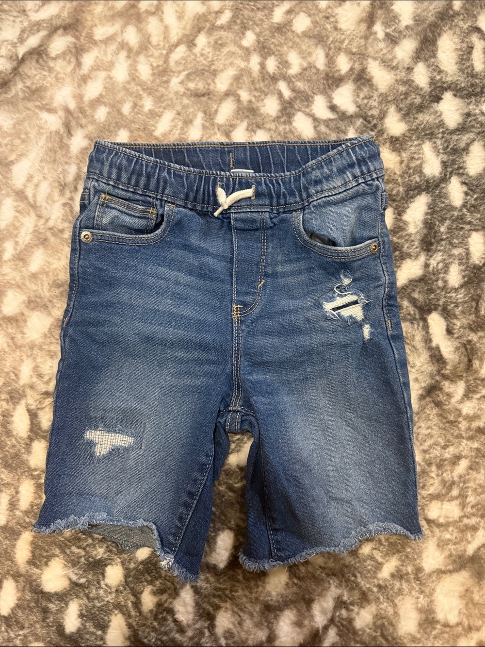 Old Navy Distressed Blue Denim Pull-On Girls' Shorts
